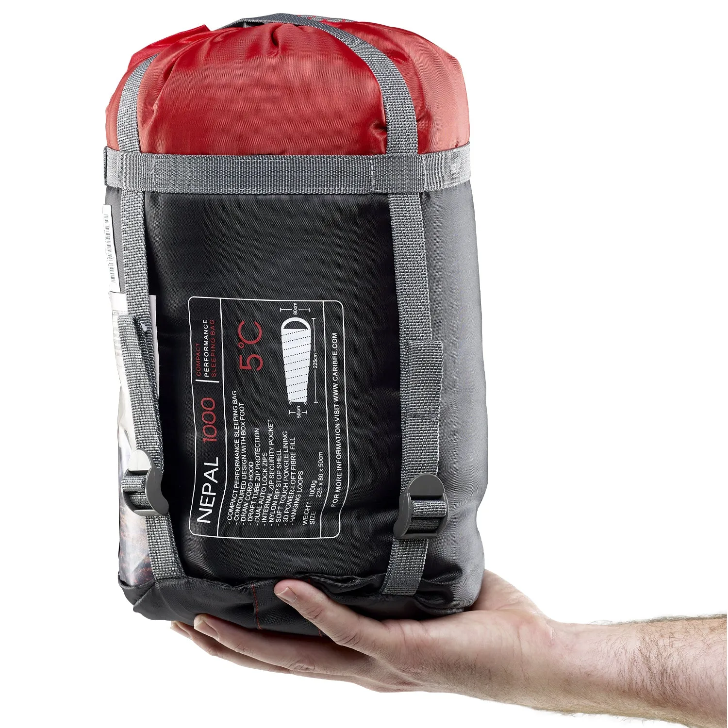 Caribee Nepal 1000 sovepose +5°C kompakt