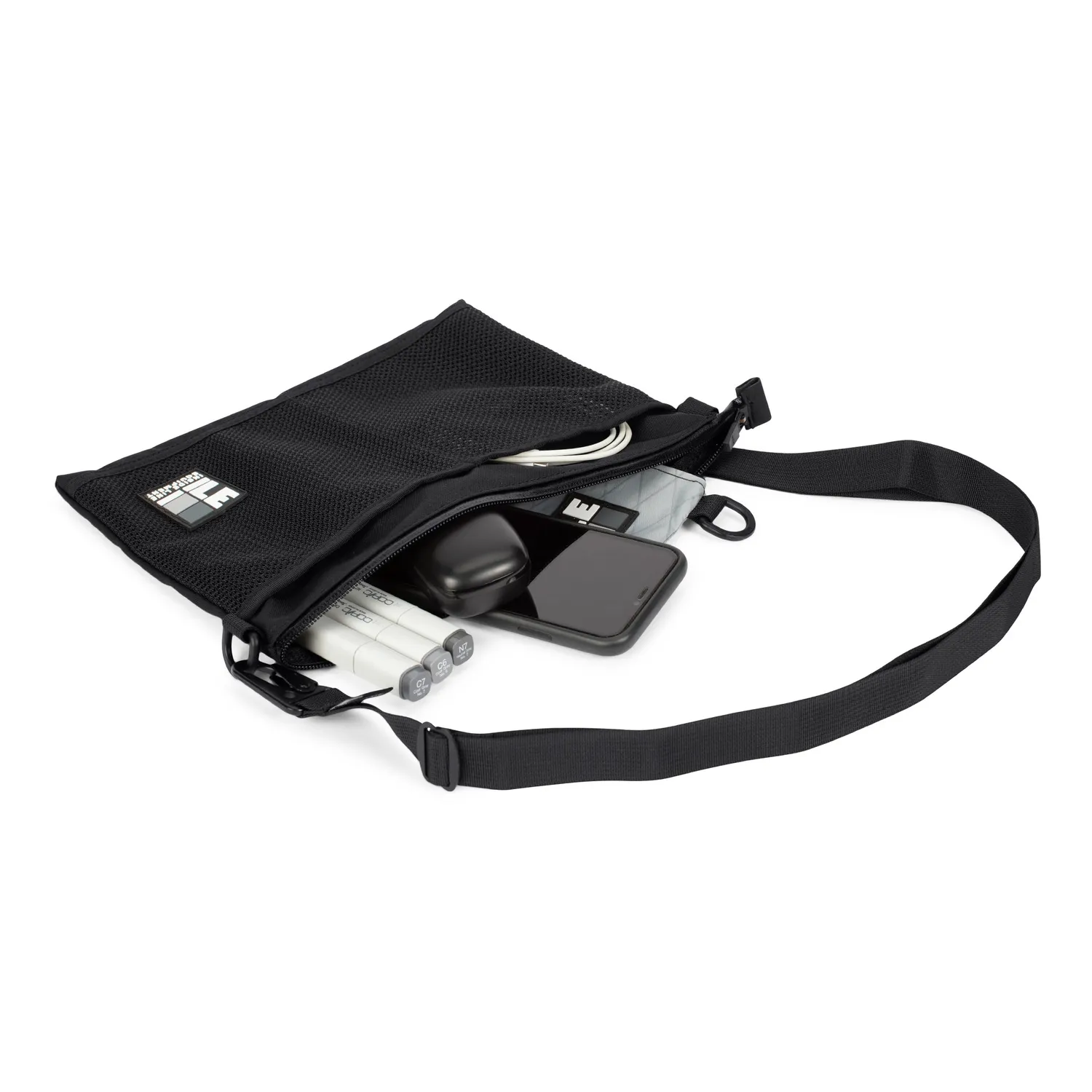 Inside Line Equipment Utility Organizer skuldertaske Black Cordura slank