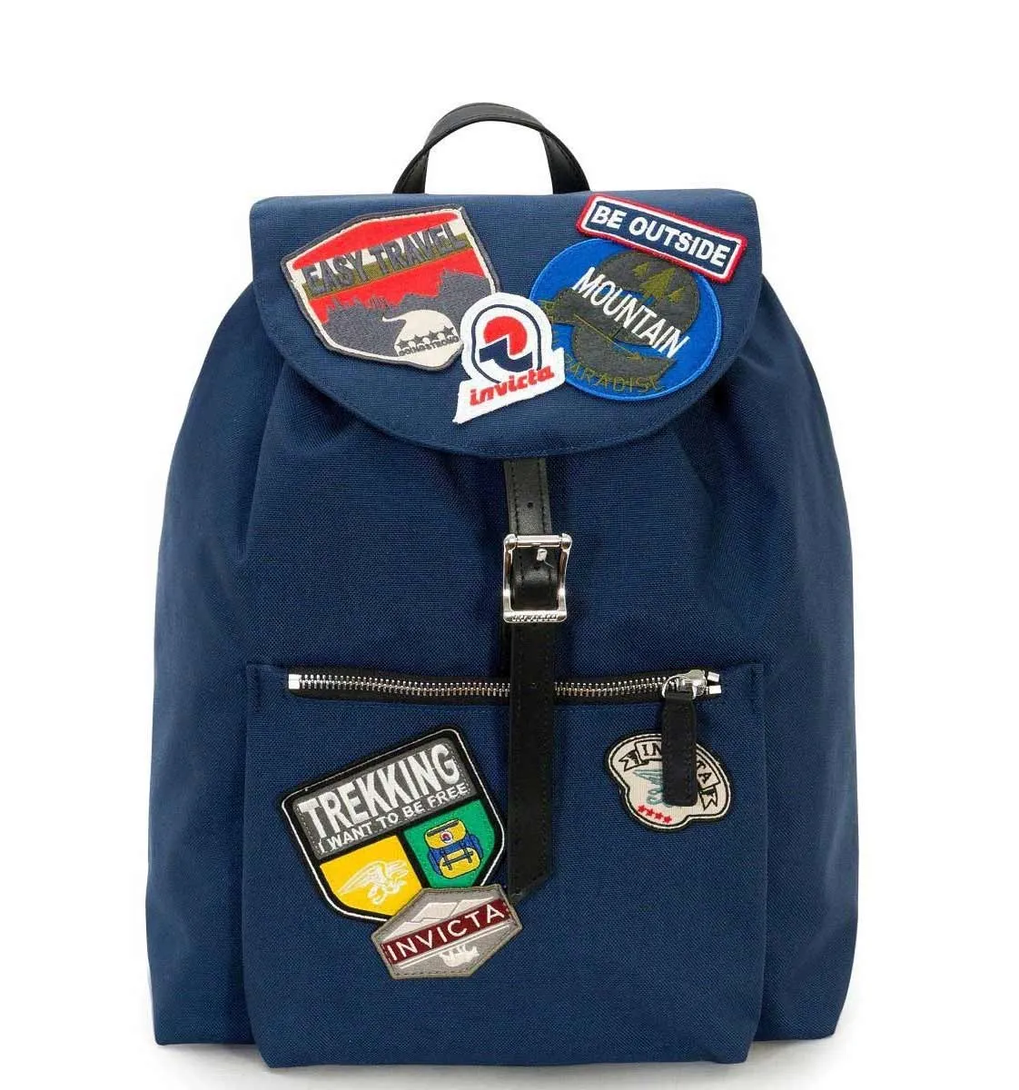 Invicta Alpino Heritage Patch rygsæk blå genbrug