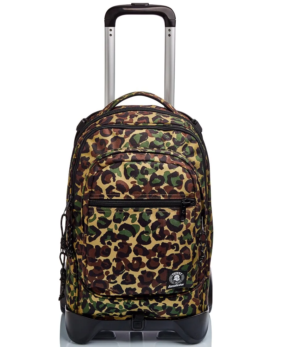 Invicta New Plug Animalier trolley-rygsæk grøn vaskbar