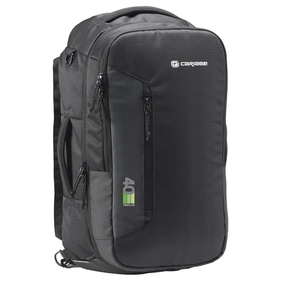 Caribee Traveller 40L håndbagage rygsæk sort laptop