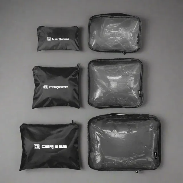 Caribee Deluxe 6 stk pakketerninger sæt sort letvægt