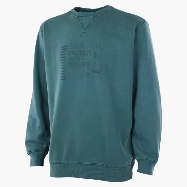 Evoc Crew Neck sweatshirt bottle green økologisk bomuld