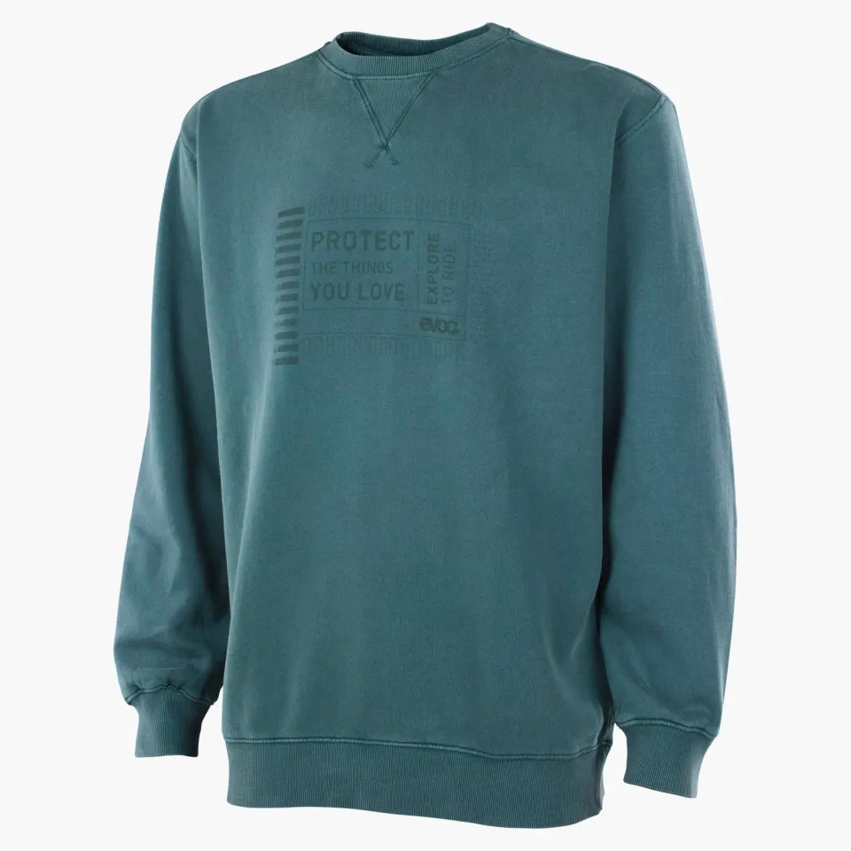 Evoc Crew Neck sweatshirt bottle green økologisk bomuld