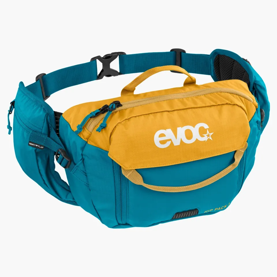 Evoc Hip Pack 3 hoftetaske 3 liter loam-ocean med 1,5 L dunk