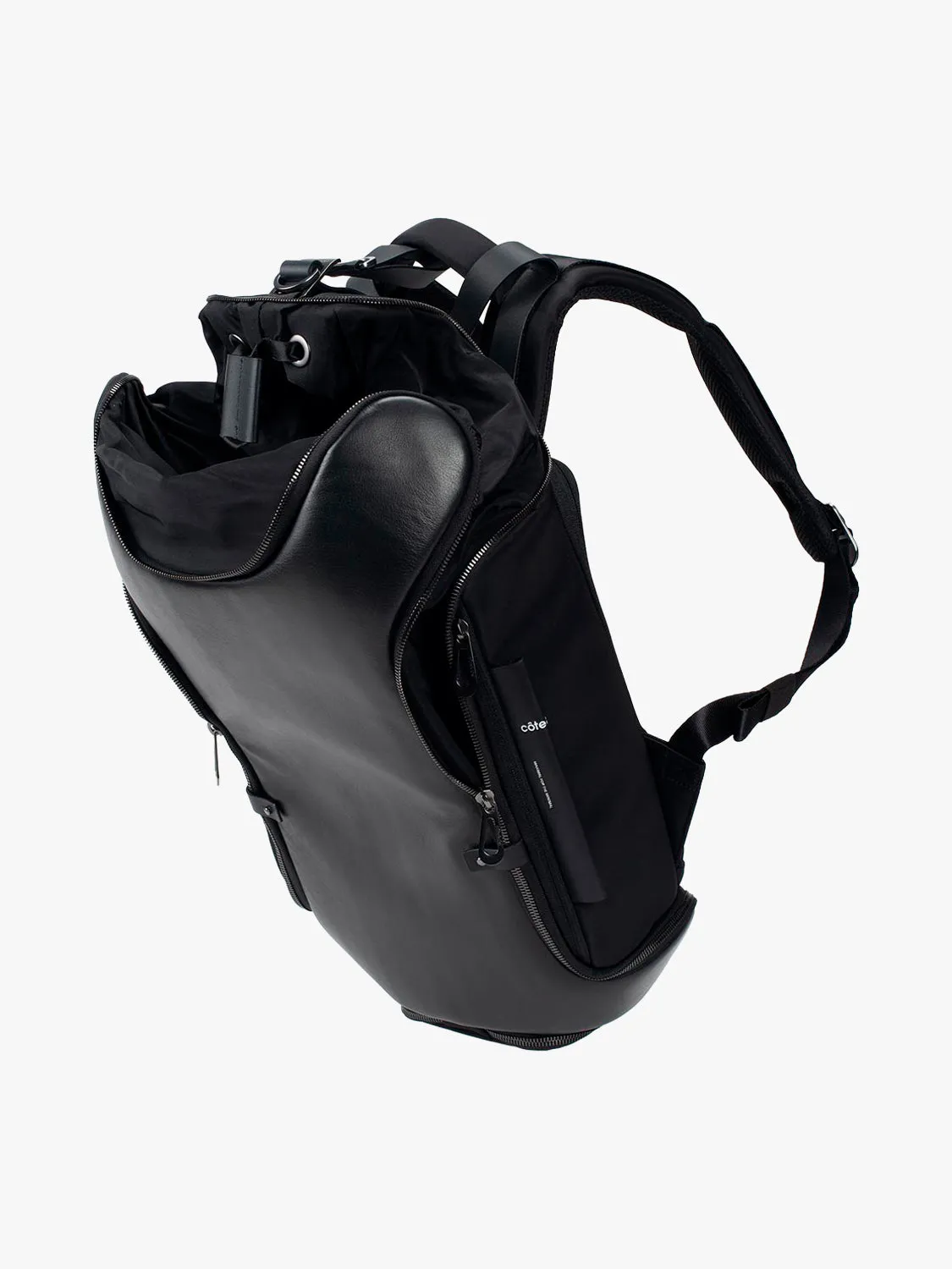 côte&ciel Avon læder rygsæk sort 12L
